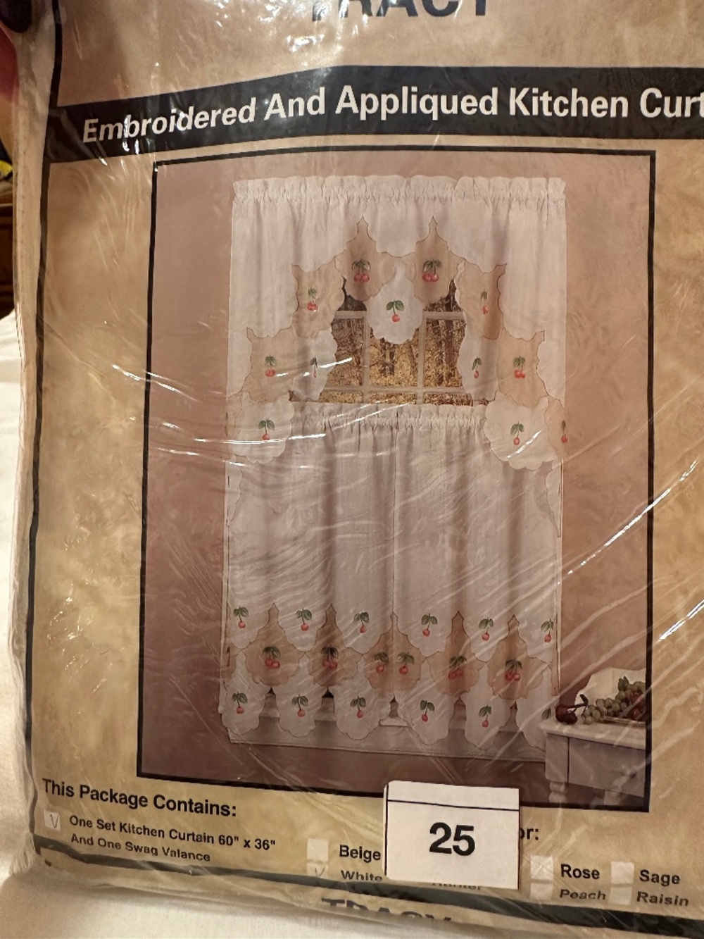 Tracy, set of kitchen curtains